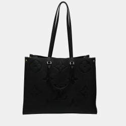 Pre Owned Louis Vuitton Black Monogram Empreinte Leather On The Go GM Bag
