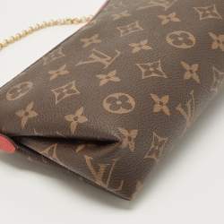 Pre Owned Louis Vuitton Cherry Monogram Canvas Pallas Chain Clutch