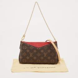 Pre Owned Louis Vuitton Cherry Monogram Canvas Pallas Chain Clutch