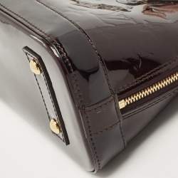 Pre Owned Louis Vuitton Amarante Monogram Vernis Alma BB Bag