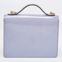 Pre Owned Louis Vuitton Lilac Vernis Leather Monceau BB Bag