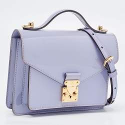 Pre Owned Louis Vuitton Lilac Vernis Leather Monceau BB Bag