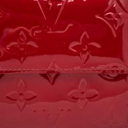 مملوكة مسبقًا محفظة لوي فيتون سارة جلد فيرنيه مونوغرامي بوم دامور أحمر 