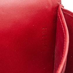 مملوكة مسبقًا محفظة لوي فيتون سارة جلد فيرنيه مونوغرامي بوم دامور أحمر 