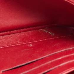 مملوكة مسبقًا محفظة لوي فيتون سارة جلد فيرنيه مونوغرامي بوم دامور أحمر 