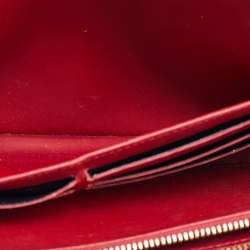 مملوكة مسبقًا محفظة لوي فيتون سارة جلد فيرنيه مونوغرامي بوم دامور أحمر 