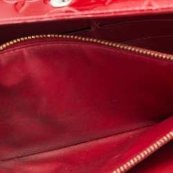 مملوكة مسبقًا محفظة لوي فيتون سارة جلد فيرنيه مونوغرامي بوم دامور أحمر 