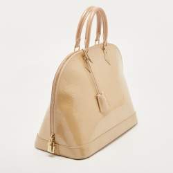 Pre Owned Louis Vuitton Rose Florentine Monogram Vernis Alma GM Bag