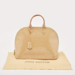 Pre Owned Louis Vuitton Rose Florentine Monogram Vernis Alma GM Bag