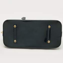 Pre Owned Louis Vuitton Bleu Nuit  Monogram Vernis Alma GM Bag