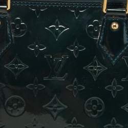 Pre Owned Louis Vuitton Bleu Nuit  Monogram Vernis Alma GM Bag