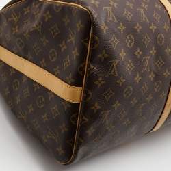 Pre Owned Louis Vuitton Monogram Canvas Keepall Bandouliere 55 Bag