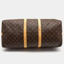 Pre Owned Louis Vuitton Monogram Canvas Keepall Bandouliere 55 Bag