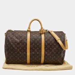 Pre Owned Louis Vuitton Monogram Canvas Keepall Bandouliere 55 Bag