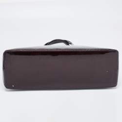 Pre Owned Louis Vuitton Amarante Monogram Vernis Wilshire MM Bag