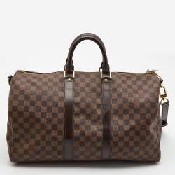 Pre Owned Louis Vuitton Monogram Canvas Keepall Bandouliere 45 Bag