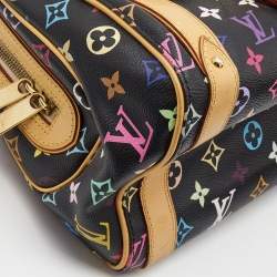 Pre Owned Louis Vuitton Black Monogram Multicolore Canvas Priscilla Bag