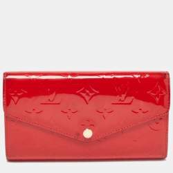 Louis Vuitton Red Monogram Vernis Sarah Wallet at 1stDibs