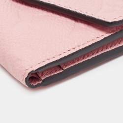 Louis Vuitton Rose Poudre Monogram Empreinte Leather Zoe Wallet