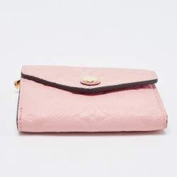 Louis Vuitton Rose Poudre Monogram Empreinte Leather Zoe Wallet