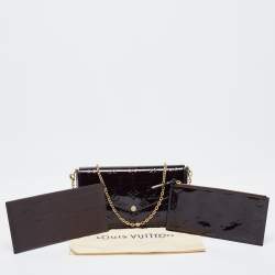 Pre Owned Louis Vuitton Amarante Monogram Vernis Pochette Felicie Bag