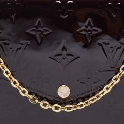 Pre Owned Louis Vuitton Amarante Monogram Vernis Pochette Felicie Bag