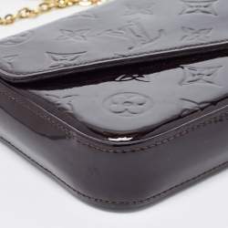 Pre Owned Louis Vuitton Amarante Monogram Vernis Pochette Felicie Bag