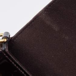Pre Owned Louis Vuitton Amarante Monogram Vernis Pochette Felicie Bag