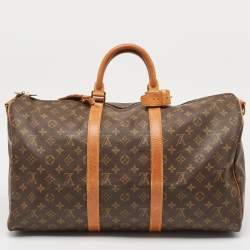 Pre Owned Louis Vuitton Monogram Canvas Keepall Bandouliere 50 Bag