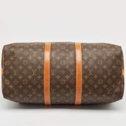 Pre Owned Louis Vuitton Monogram Canvas Keepall Bandouliere 50 Bag