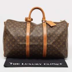 Pre Owned Louis Vuitton Monogram Canvas Keepall Bandouliere 50 Bag