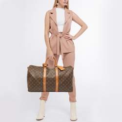 Pre Owned Louis Vuitton Monogram Canvas Keepall Bandouliere 50 Bag