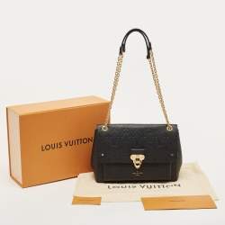 Pre Owned Louis Vuitton Black Monogram Empreinte Leather Vavin MM Bag
