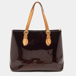 Pre Owned Louis Vuitton Amarante Monogram Vernis Brentwood Bag