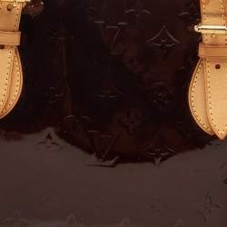 Pre Owned Louis Vuitton Amarante Monogram Vernis Brentwood Bag