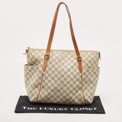 Pre Owned Louis Vuitton Damier Azur Canvas Totally MM Bag