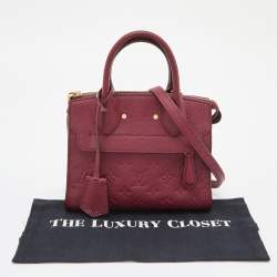 Pre Owned Louis Vuitton Flamme Monogram Empreinte Leather Pont Neuf Mini Bag
