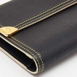 Louis Vuitton Black Leather Porte Tresor International Wallet