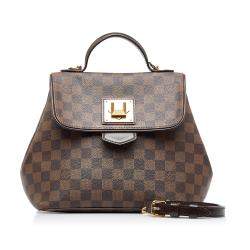 Pre Owned Louis Vuitton Brown Damier Ebene Bergamo PM