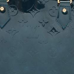 Pre Owned Louis Vuitton Blue Nuit Monogram Vernis Alma GM Bag
