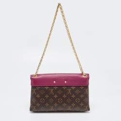 Pre Owned Louis Vuitton Aurore Monogram Canvas and Leather Pallas Chain Bag
