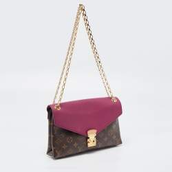 Pre Owned Louis Vuitton Aurore Monogram Canvas and Leather Pallas Chain Bag