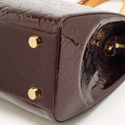 Pre Owned Louis Vuitton Amarante Monogram Vernis Brea GM Bag