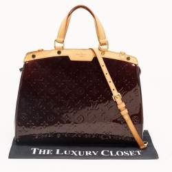 Pre Owned Louis Vuitton Amarante Monogram Vernis Brea GM Bag