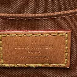 Pre Owned Louis Vuitton Monogram Canvas Petit Sac Plat Bag