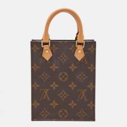 Pre Owned Louis Vuitton Monogram Canvas Petit Sac Plat Bag