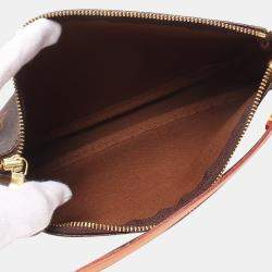Pre Owned Louis Vuitton Brown Canvas Monogram Pochette Accessoires Clutch Bag 