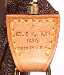 Pre Owned Louis Vuitton Brown Canvas Monogram Pochette Accessoires Clutch Bag 