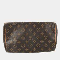 Pre Owned Louis Vuitton Brown Canvas Monogram Speedy 25 Satchel Bag 