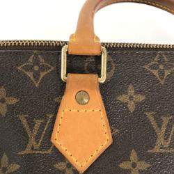 Pre Owned Louis Vuitton Brown Canvas Monogram Speedy 25 Satchel Bag 